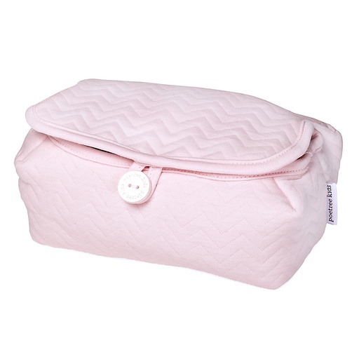 Couvercle pour lingettes humides chevron light pink 