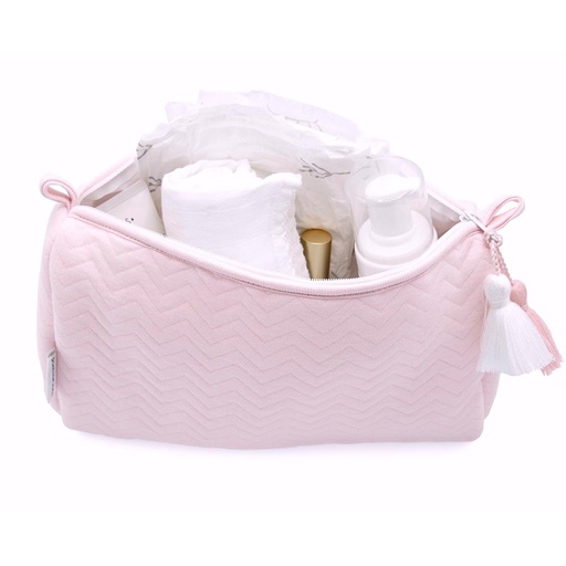 Trousse de toilette poetree kids chevron rose clair