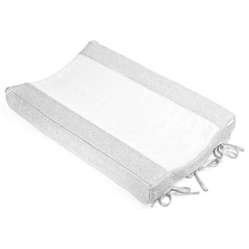 Housse de matelas à langer poetree kids chevron light grey melange 