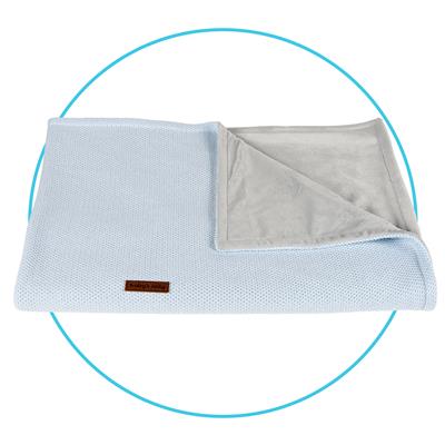 Couverture berceau classique bleu 75X90