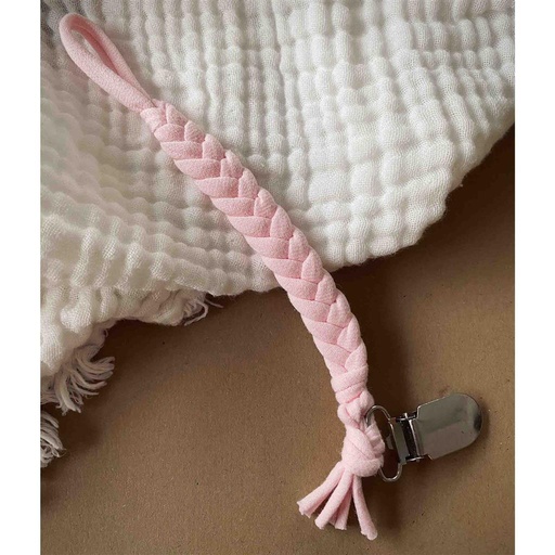 *Fopspeenketting t-shirt uni cotton blush pink