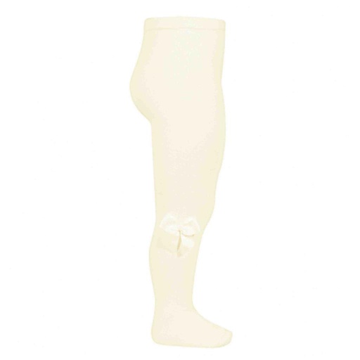 Collants avec noeud beige 