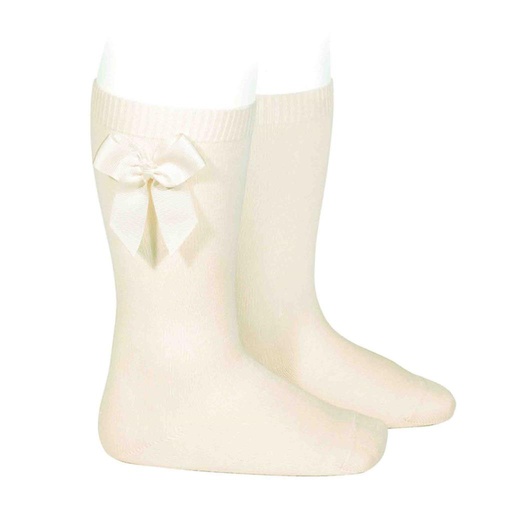 Knee socks with bow cava