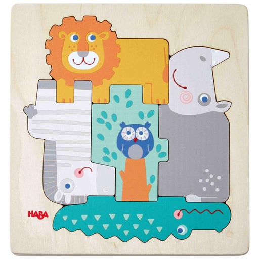 Houten puzzel: beestachtig wild  