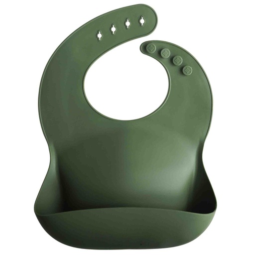 Bib (silicone) forest green