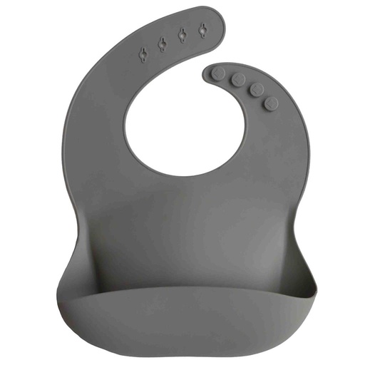 Bib (silicone) silver sage