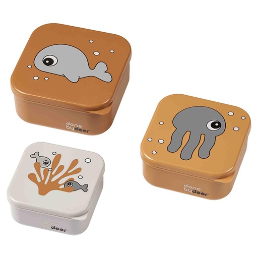 Snack box (3 pieces) sea friends mustard