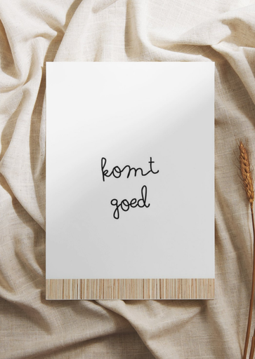 Greeting card black komt goed 