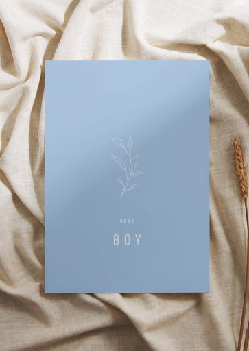 Carte de vœux baby boy (blue) 