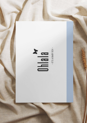 Carte de vœux ohlala baby boy (blue) 