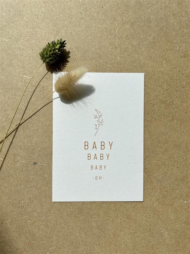 Greeting card brown baby 