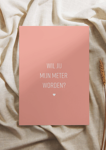 Wenskaart pink meter 