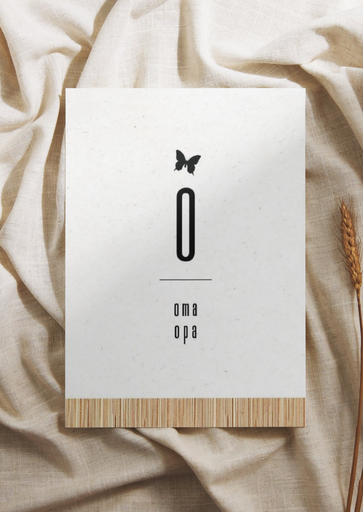 Wenskaart oma & opa (wood) 