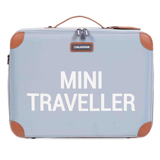 Kinderkoffer mini traveller grijs-ecru 