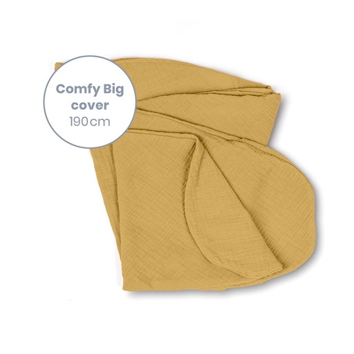Housse coussin relax confortable grand tetra ocre 