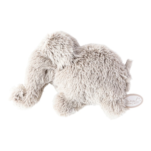 knuffel olifantje Oscar mini pancake 18 grijsbeige 