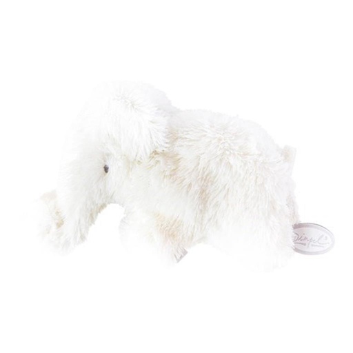 knuffel olifantje Oscar mini pancake 18 wit 