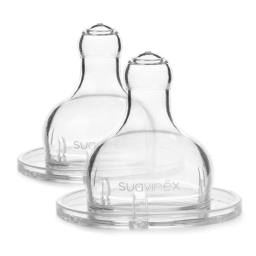 Teat duo round (silic., slow flow)  