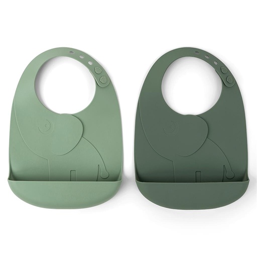 Bavoir (2 pièces) peekaboo Elphee vert