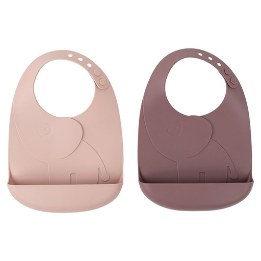 Bib (2 pieces) peekaboo Elphee powder