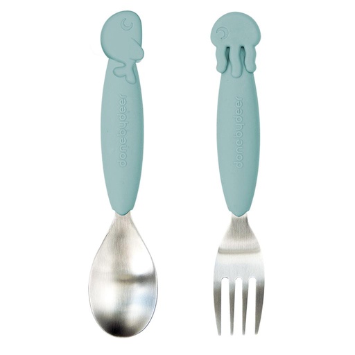 Cutlery set YummyPlus sea friends blue 