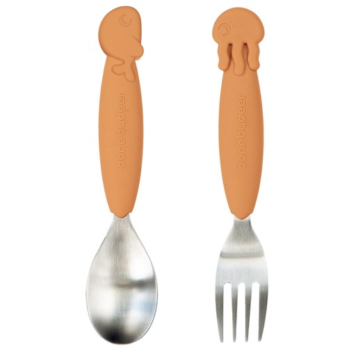 Cutlery set YummyPlus sea friends mustard 