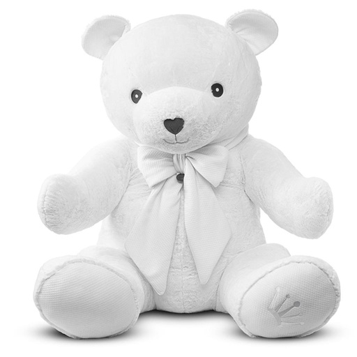 Ourson XL 100cm Zoe cristal blanc white 