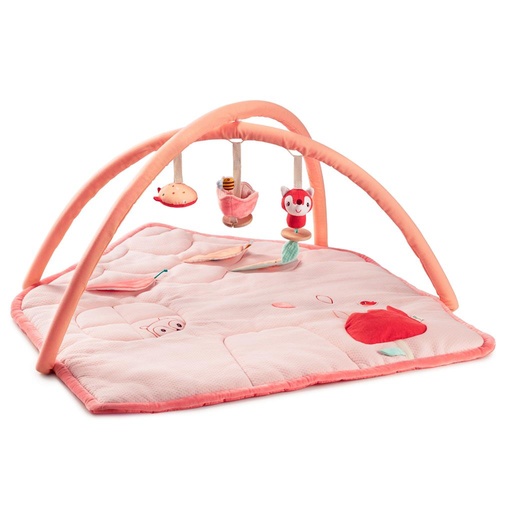 Playmat forest with arch bright pink