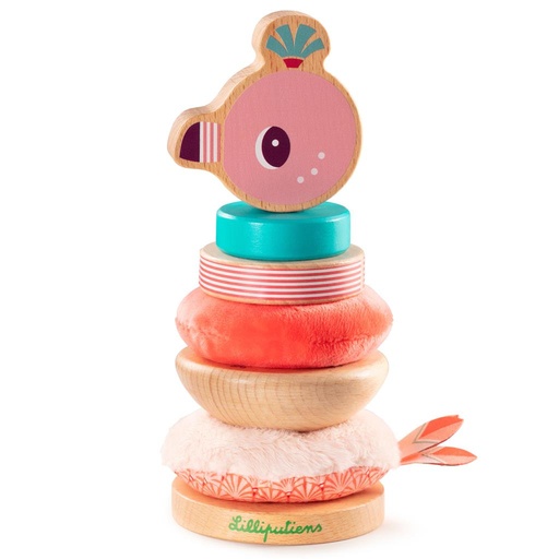 Stacking pyramid Anaïs bright pink