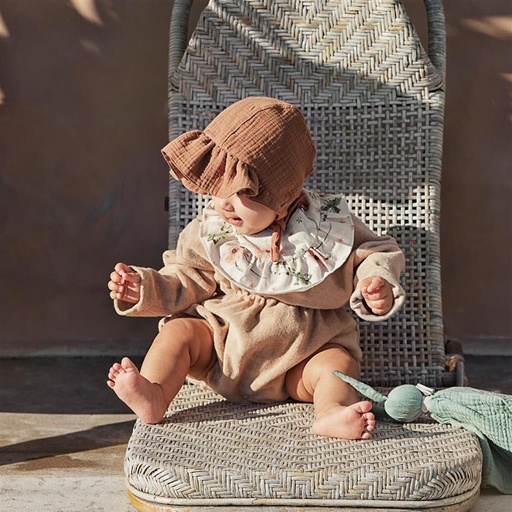 Chapeau de soleil bébé Elodie soft terracotta