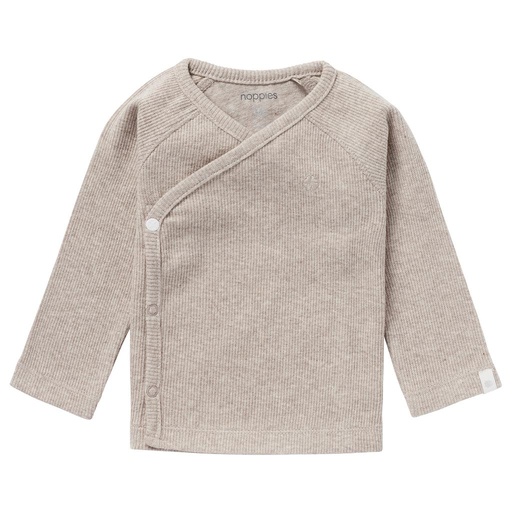 T-shirt overlap Nanyuki taupe melange 