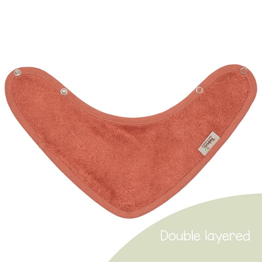 Bandana bib (double layered) apricot blush