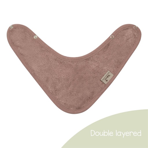 Bavoir en bandana (double épaisseur) mauve doux