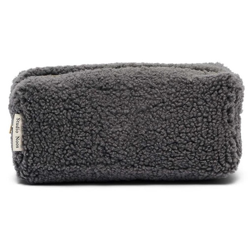 Toiletry bag chunky teddy dark grey