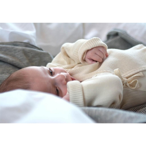 Gilet rib cream 