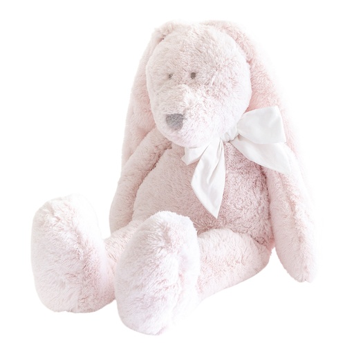 Cuddle rabbit Flore with white bow (32cm) roze 