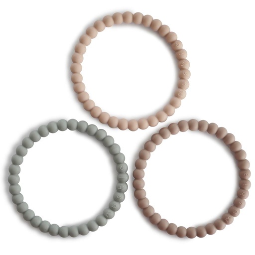 Bijtarmband silicone (3 stuks) cloudy sage-tuscany-desert 