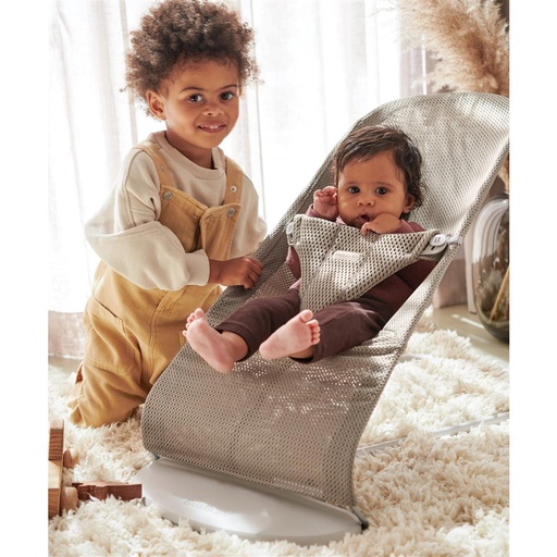 Château gonflable bliss (cadre gris, filet) grijs-beige 
