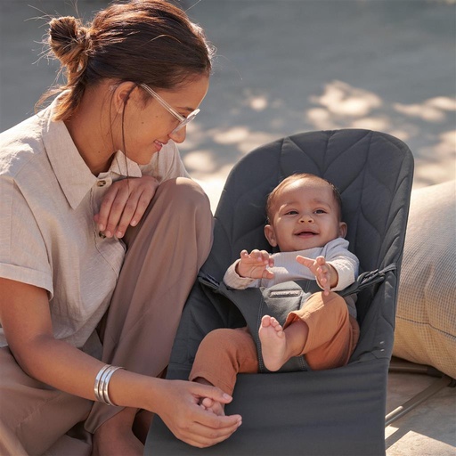Bouncer bliss (grey frame, cotton) antraciet (kroonblad) 