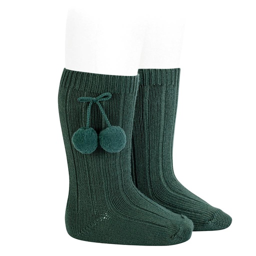 Chaussettes à pompon pine 