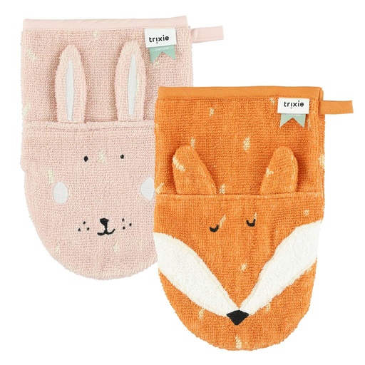 Washcloth (2pack) mrs. rabbit - mr. fox