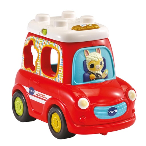 Voiture aux formes gaies rood 