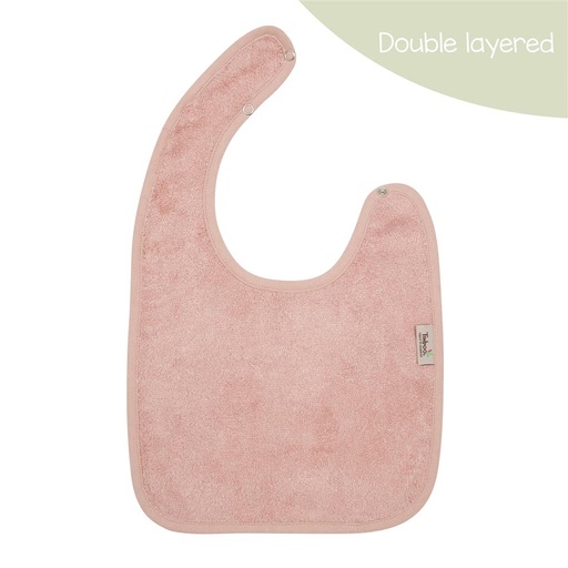 Bavoir (double couche) misty rose 