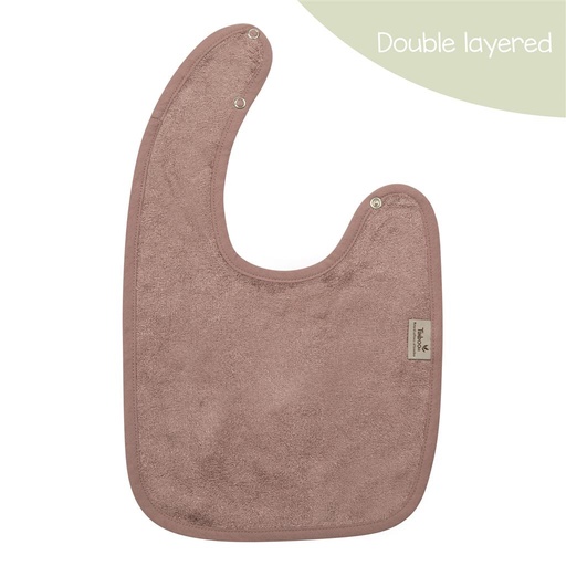 Bavoir (double couche) mellow mauve 