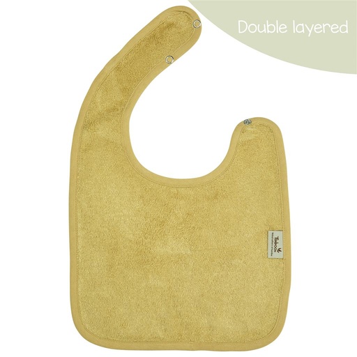 Bavoir (double couche) jaune miel