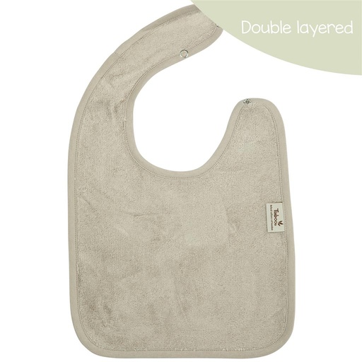Bavoir (double couche) feather grey 