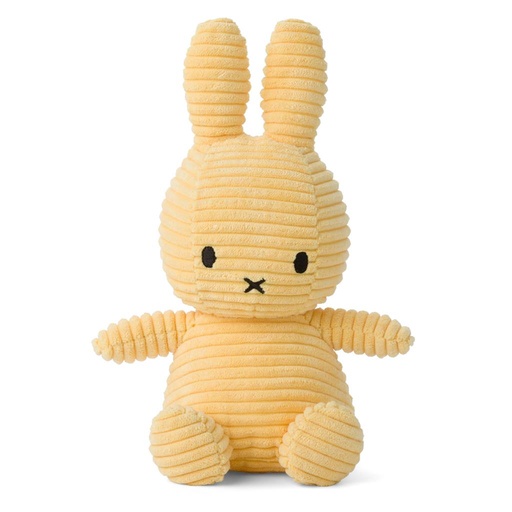 Peluche Miffy en velours côtelé (23cm) crème au beurre