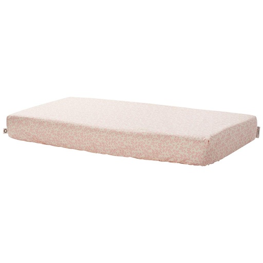 *Hoeslaken wieg botanical misty rose 40X90