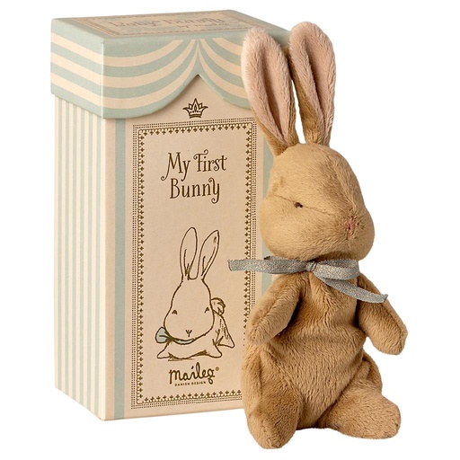 Doudou mon premier lapin bleu clair