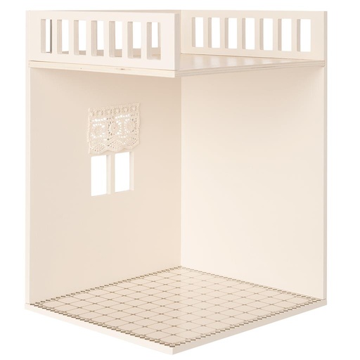 Extension dollhouse for mouse (bathroom) beige